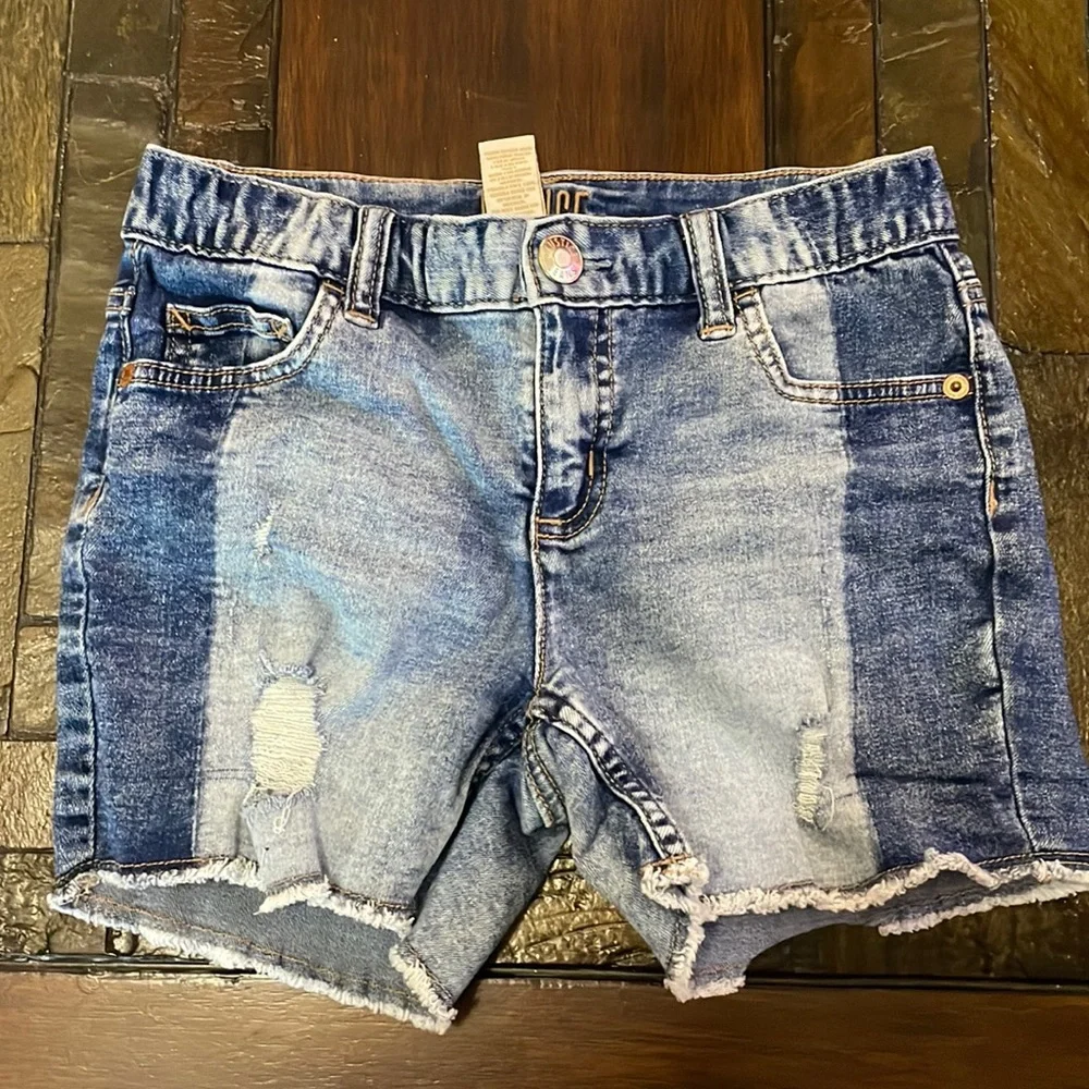 Girl’s Justice Distress Blue Jeans Shorts Slim Cut